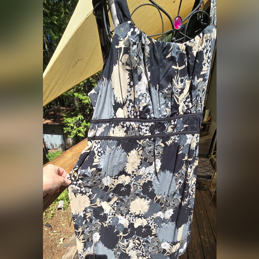 Mossimo Vintage Black Floral Fit & Flair Dress Sz16W/18W - Picture 3 of 7